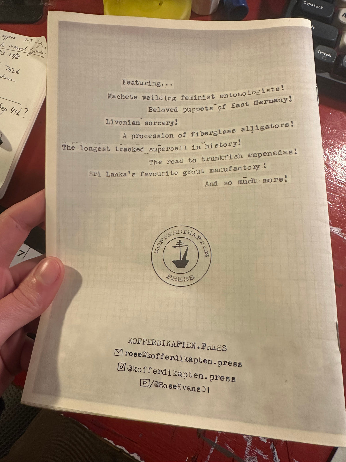 Alt X Volume One (Handmade Zine)