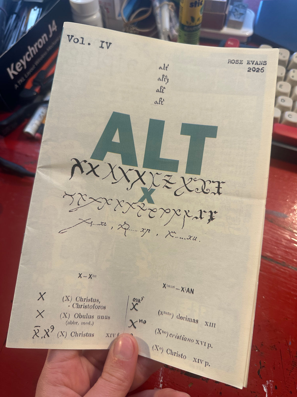 Alt X Volume Four (Handmade Zine)