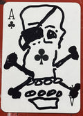 Ace of Clubs (Original Hand-Painted Skull Card)