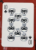 Ten of Clubs (Original Hand-Painted Skull Card)
