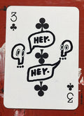 Three of Clubs (Original Hand-Painted Skull Card)