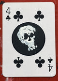 Four of Clubs (Original Hand-Painted Skull Card)