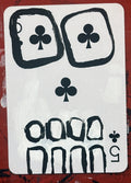 Five of Clubs (Original Hand-Painted Skull Card)
