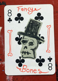 Eight of Clubs (Original Hand-Painted Skull Card)