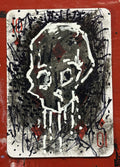 Ten of Diamonds (Original Hand-Painted Skull Card)