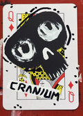 Queen of Diamonds (Original Hand-Painted Skull Card)