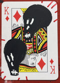 King of Diamonds (Original Hand-Painted Skull Card)