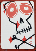 Five of Diamonds (Original Hand-Painted Skull Card)