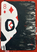 Eight of Diamonds (Original Hand-Painted Skull Card)