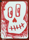 Ace of Hearts (Original Hand-Painted Skull Card)