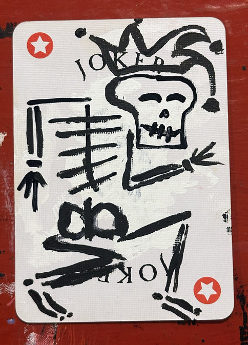 Joker (Original Hand-Painted Skull Card)