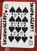 Twelve of Spades (Original Hand-Painted Skull Card)