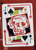 Jack of Spades (Original Hand-Painted Skull Card)