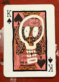 King of Spades (Original Hand-Painted Skull Card)