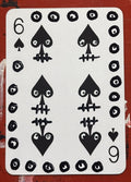 Six of Spades (Original Hand-Painted Skull Card)